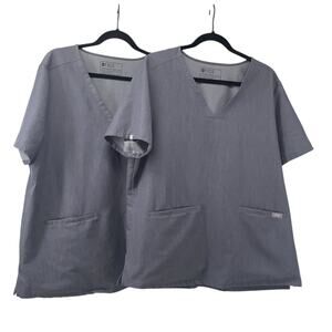 Lot (2): Figs Casma Three-Pocket Scrub Top Graphite Size XXL FW1100